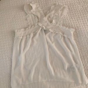 White JCrew silk top